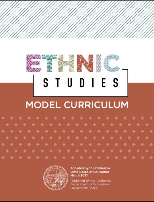 Cover of the Ethnic Studies Model Curriculum, adopted by the California State Board of Education, March 2021