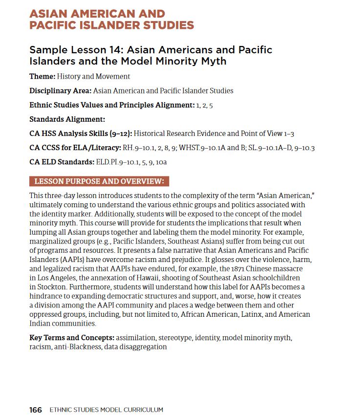 Lesson 14: Asian Americans and Pacific Islanders and the Model Minority Myth