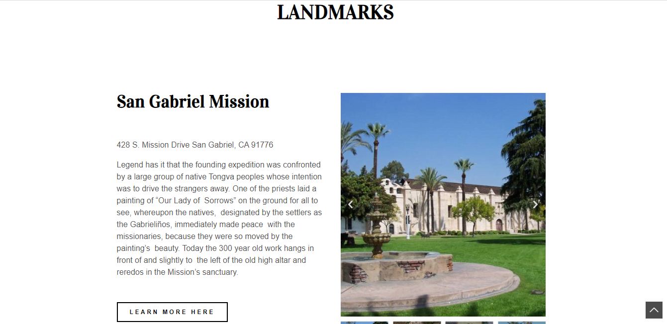 Visits to sites in Pasadena, Glendale, Altadena, Hollywood, Santa Monica, etc