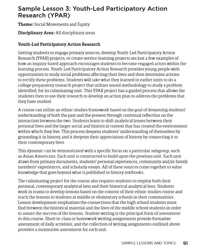 Lesson 03: Youth-Led Participatory Action Research (YPAR)
