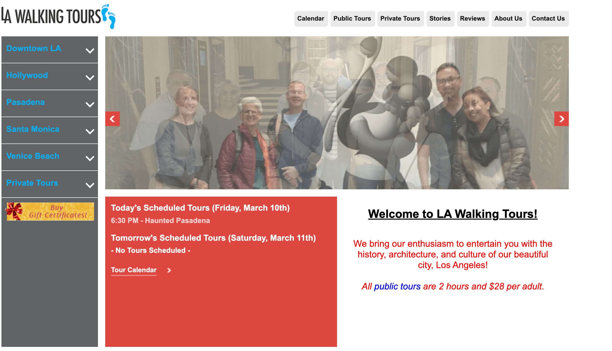 Walking tours of historic places in Los Angeles, including ethnic histories