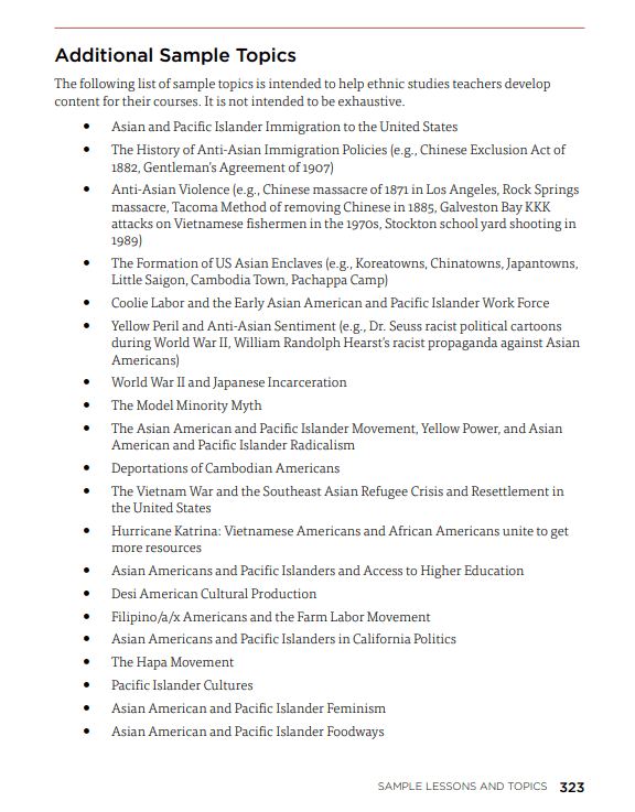 Lesson 25.1: Additional Topics in Asian American Pacific Islander Studies