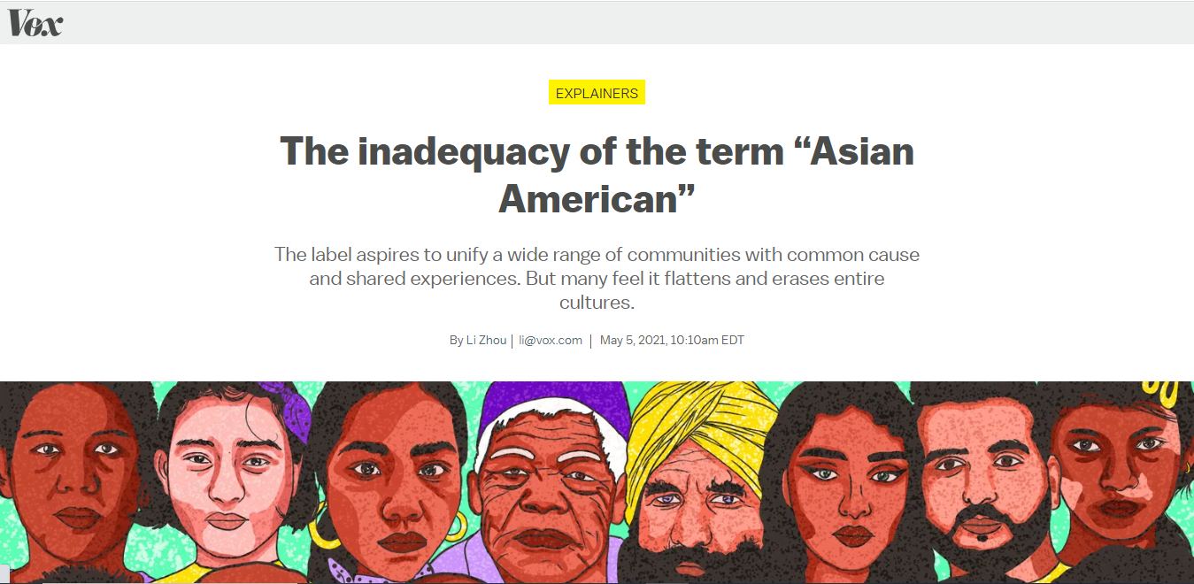 The Inadequacy of the Term “Asian American”