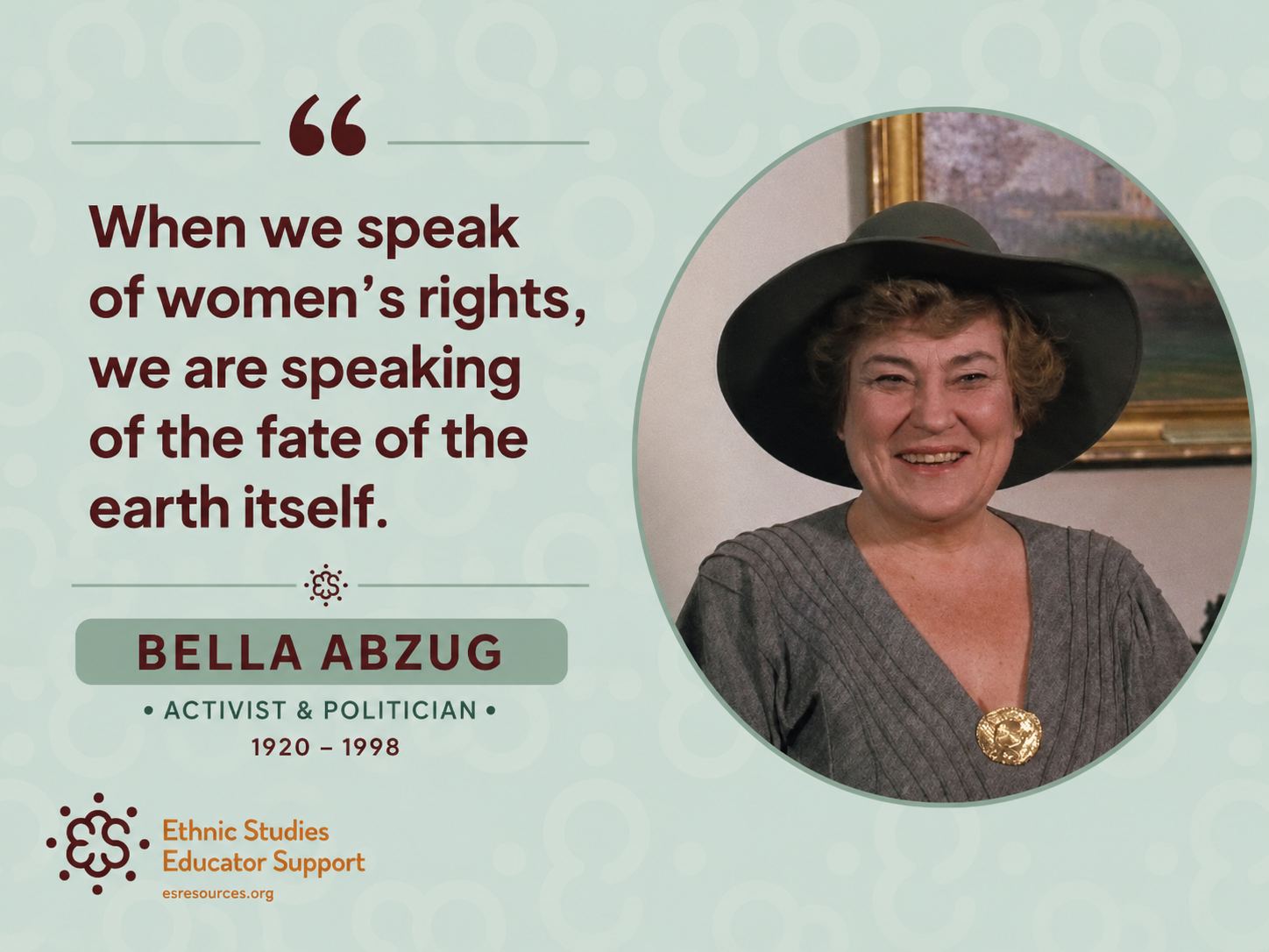 “Women and the Fate of the Earth” Speech by Bella Abzug (March 17, 1990)