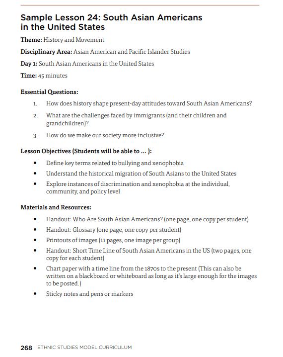 Lesson 24: South Asian Americans  in the United States