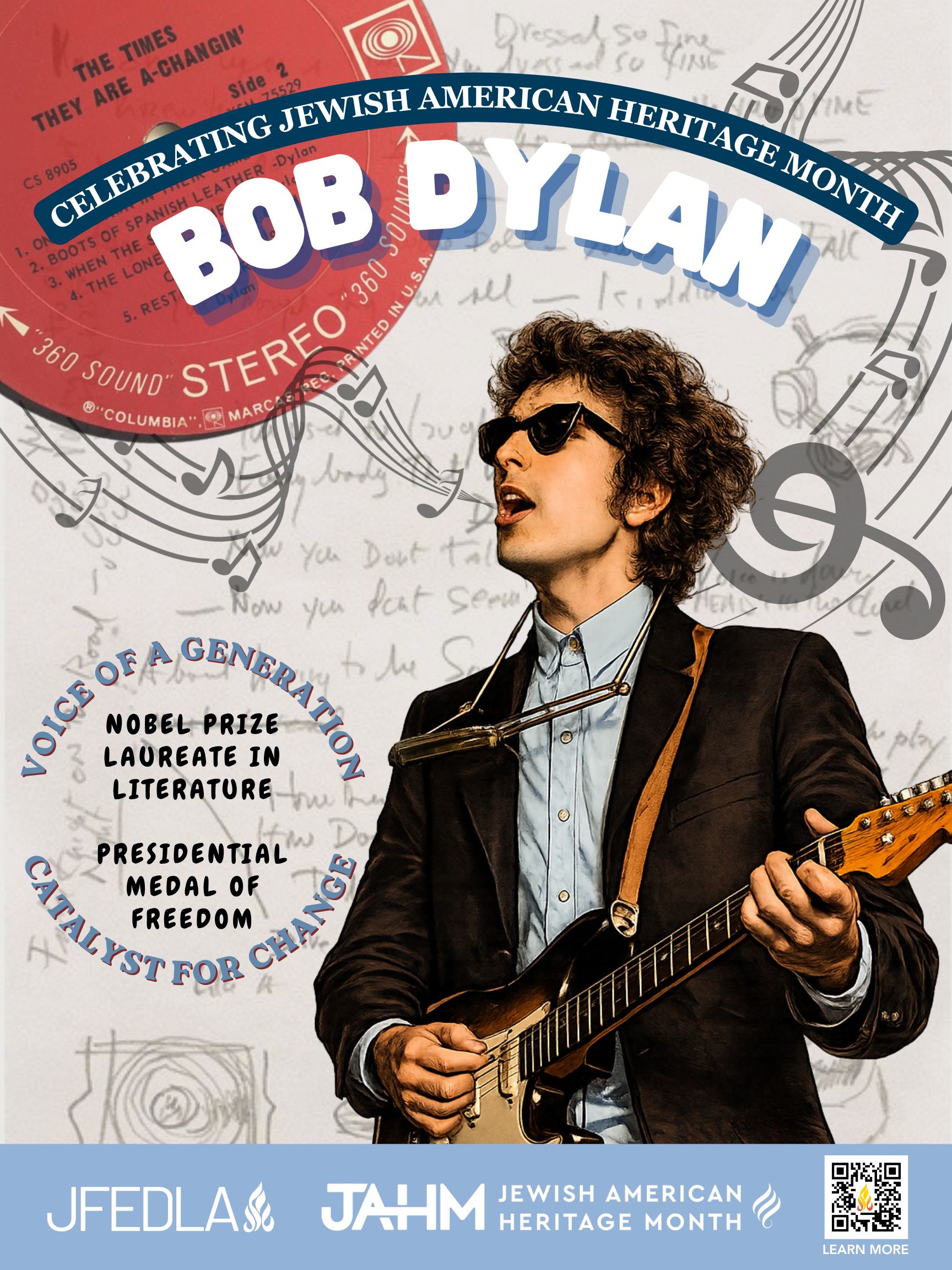 Bob Dylan, “The Times They Are A-Changin'” – JAHM Classroom Poster Series (Free Download)