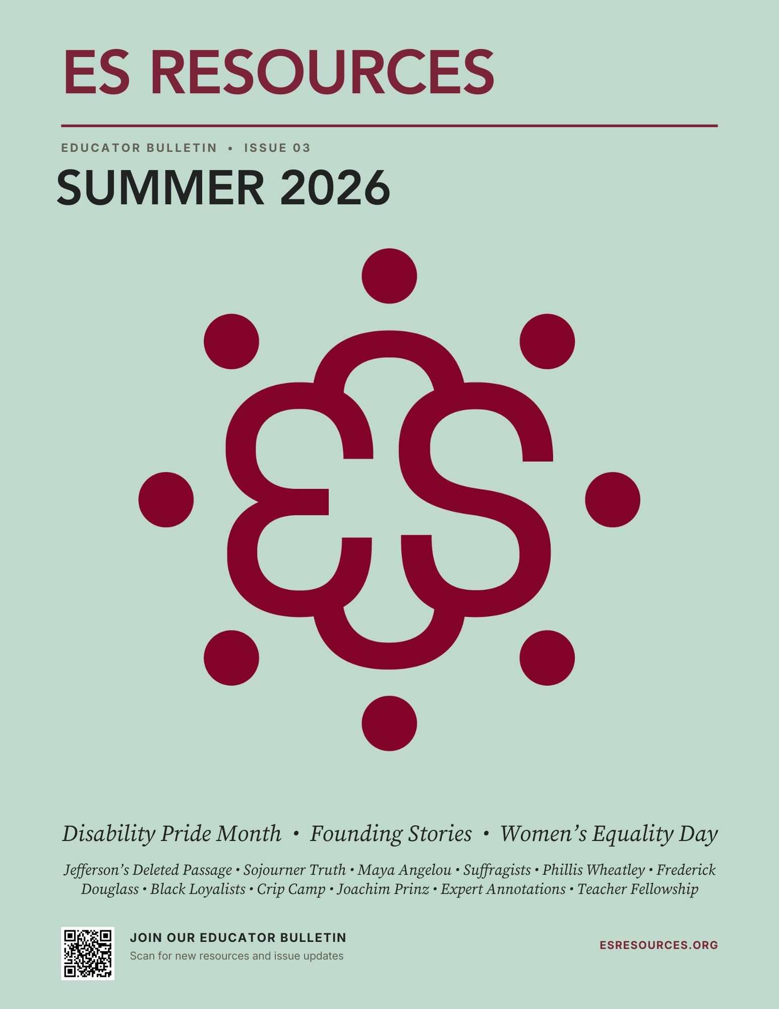 Founding Stories (July 4th), Disability Pride Month, & Women’s Equality Day | Issue No. 3 (Summer 2026)