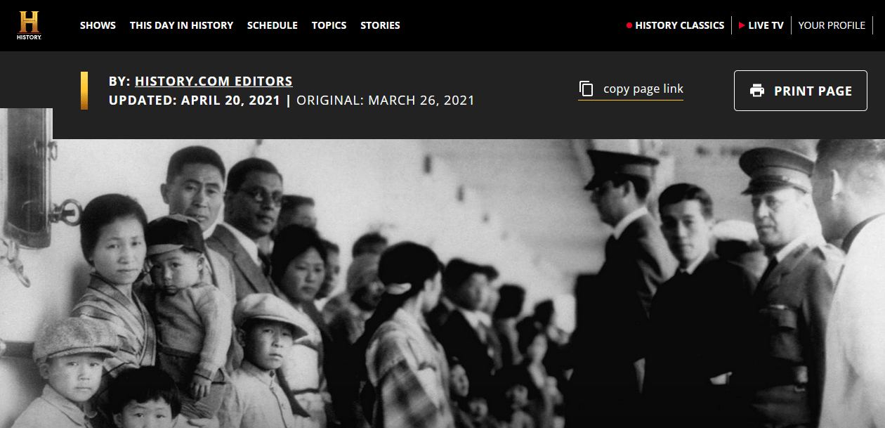 The History Channel – Angel Island Immigration Station