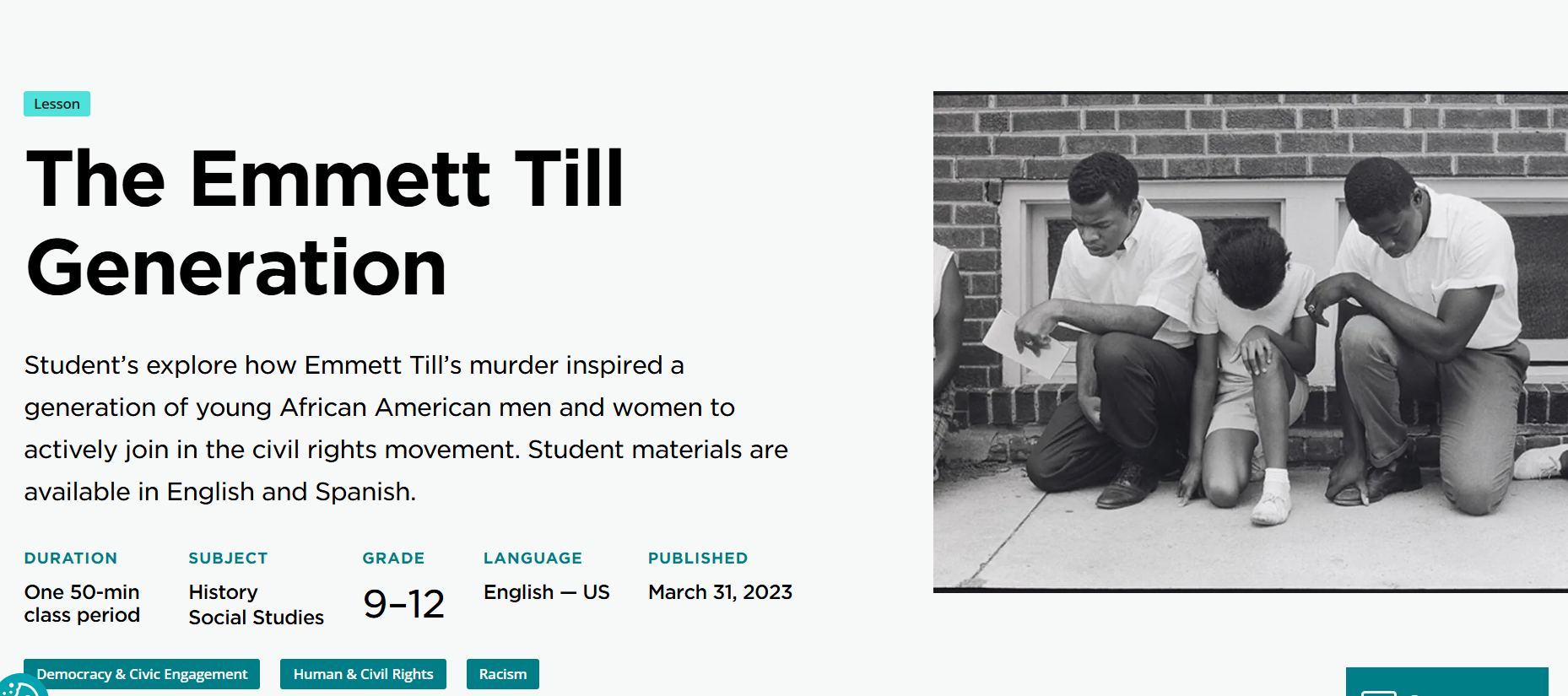 The Emmett Till Generation